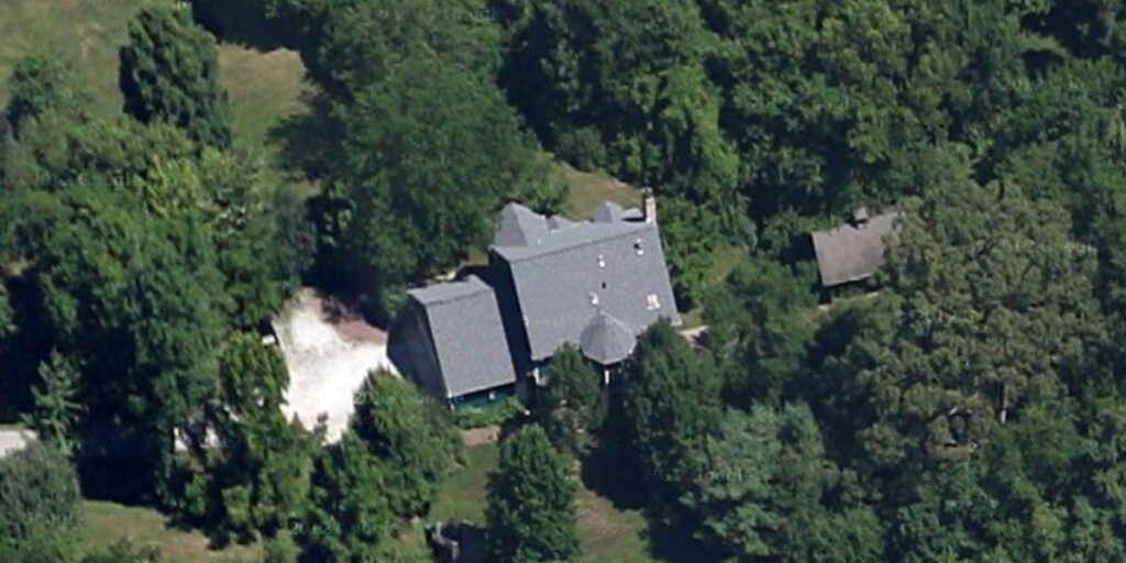 Ariel view of Chappell's Yellow Springs Ohio home