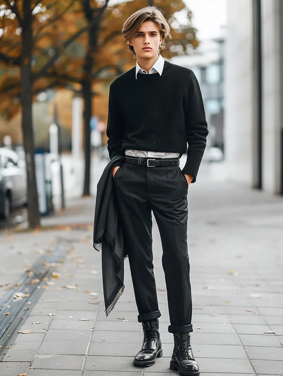 Little Black Dress + Heeled Boots For Classic Confidence