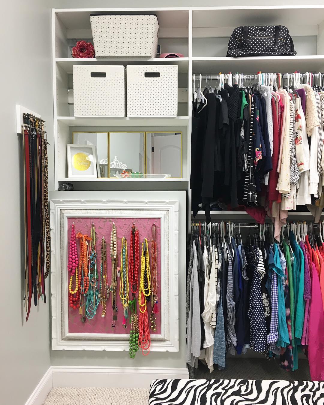 Framed Jewelry Display Shadow Box