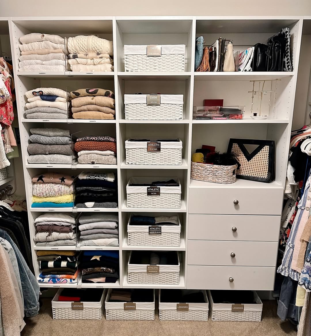 Labeled Basket System for Clothing Categories