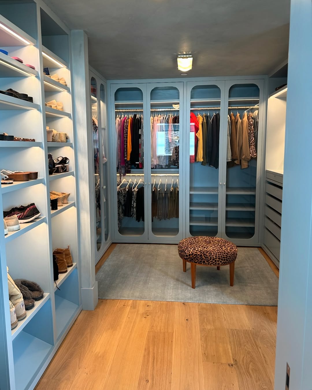 Light Blue Custom Walk-In with Glass Doors