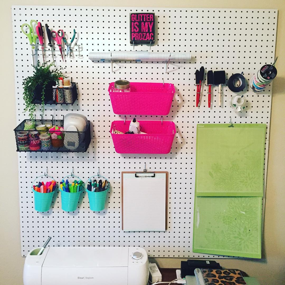 Pegboard Craft Supply Wall