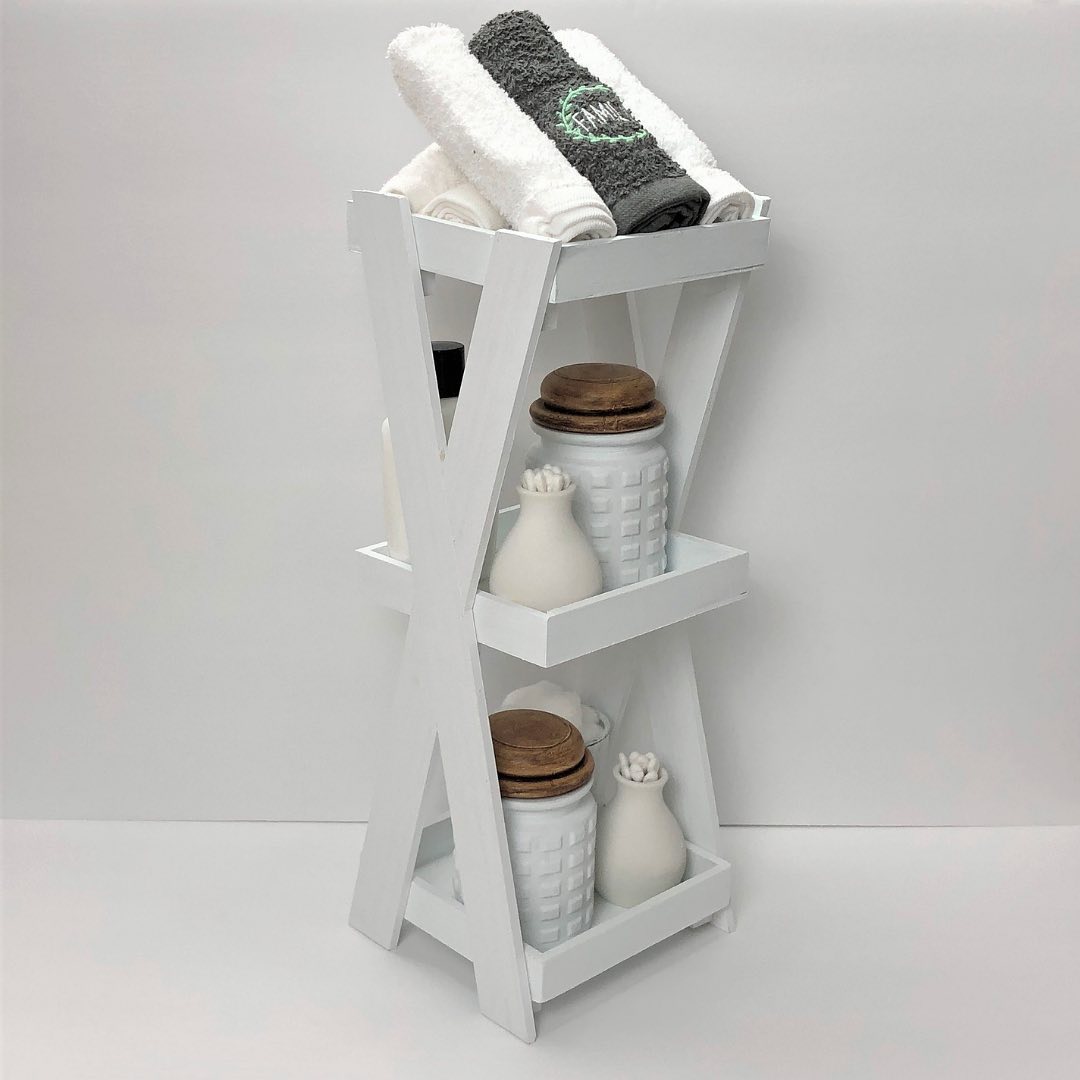 Compact X-Frame Shelf Styling