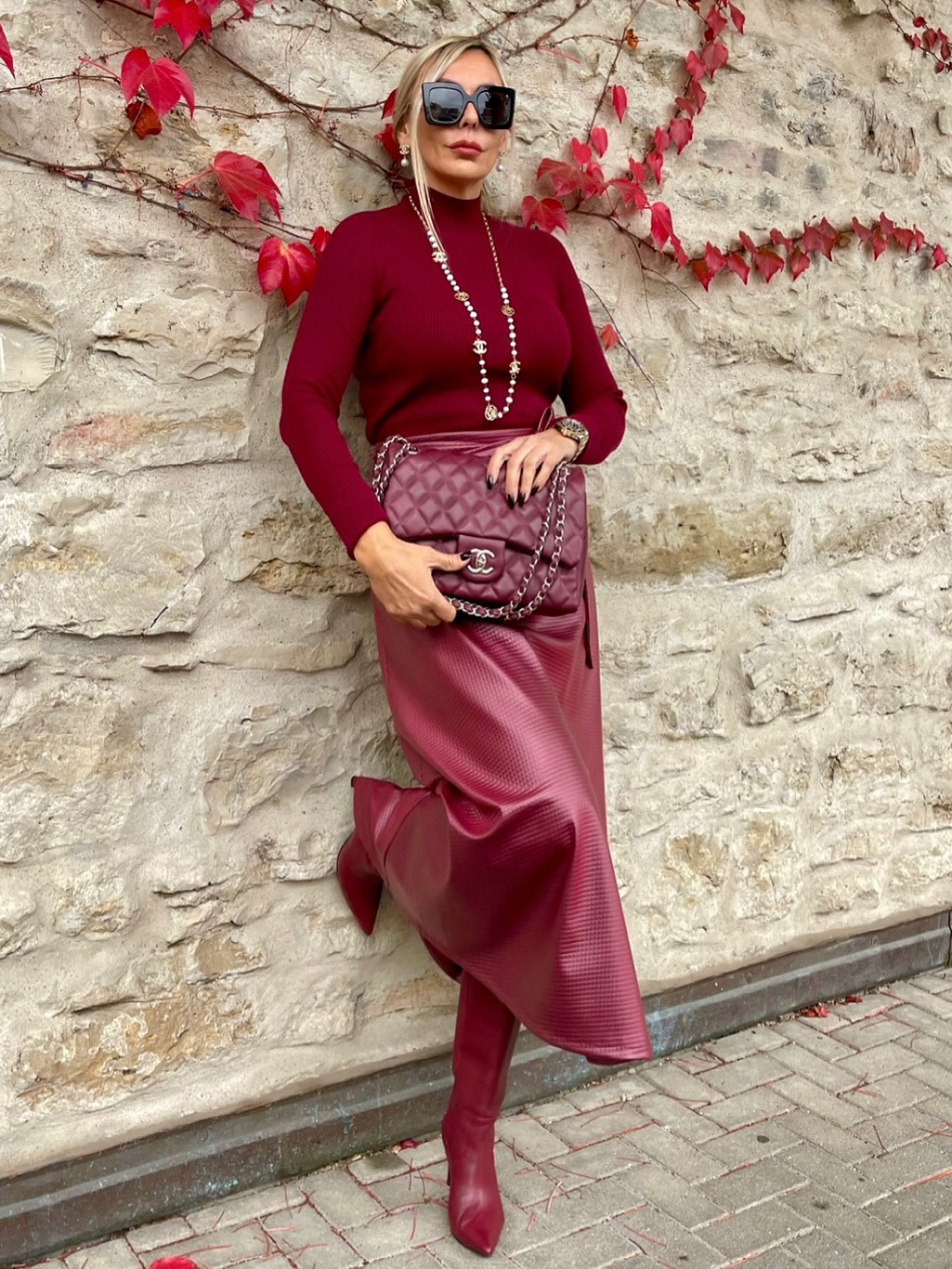 Monochrome Burgundy Luxe