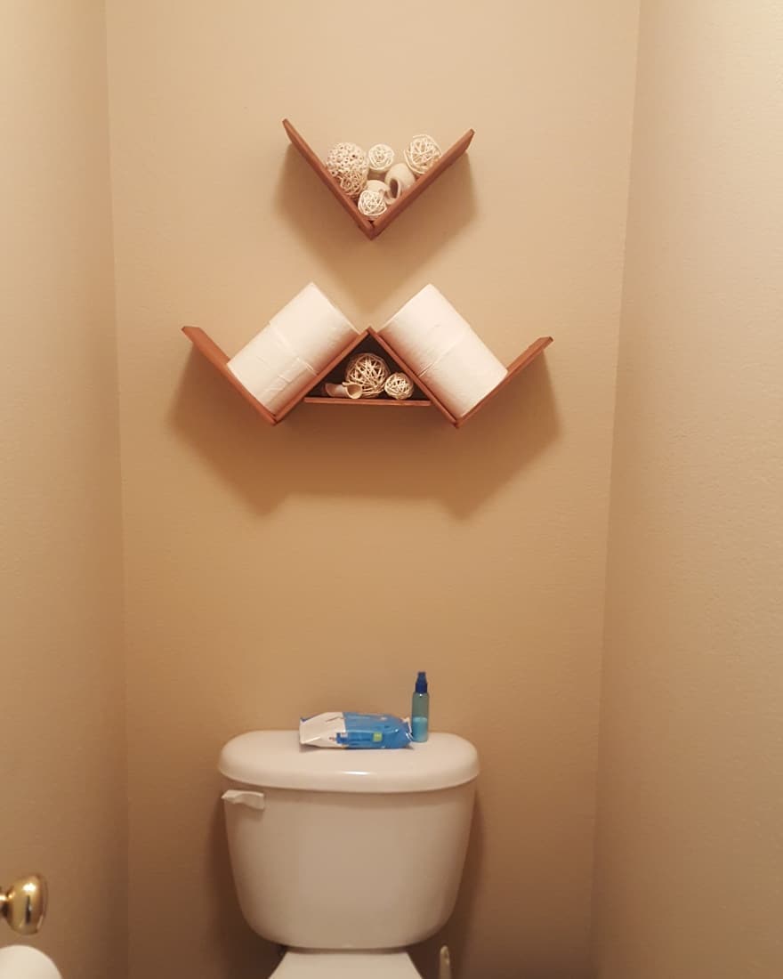 V-shaped Wooden Shelves