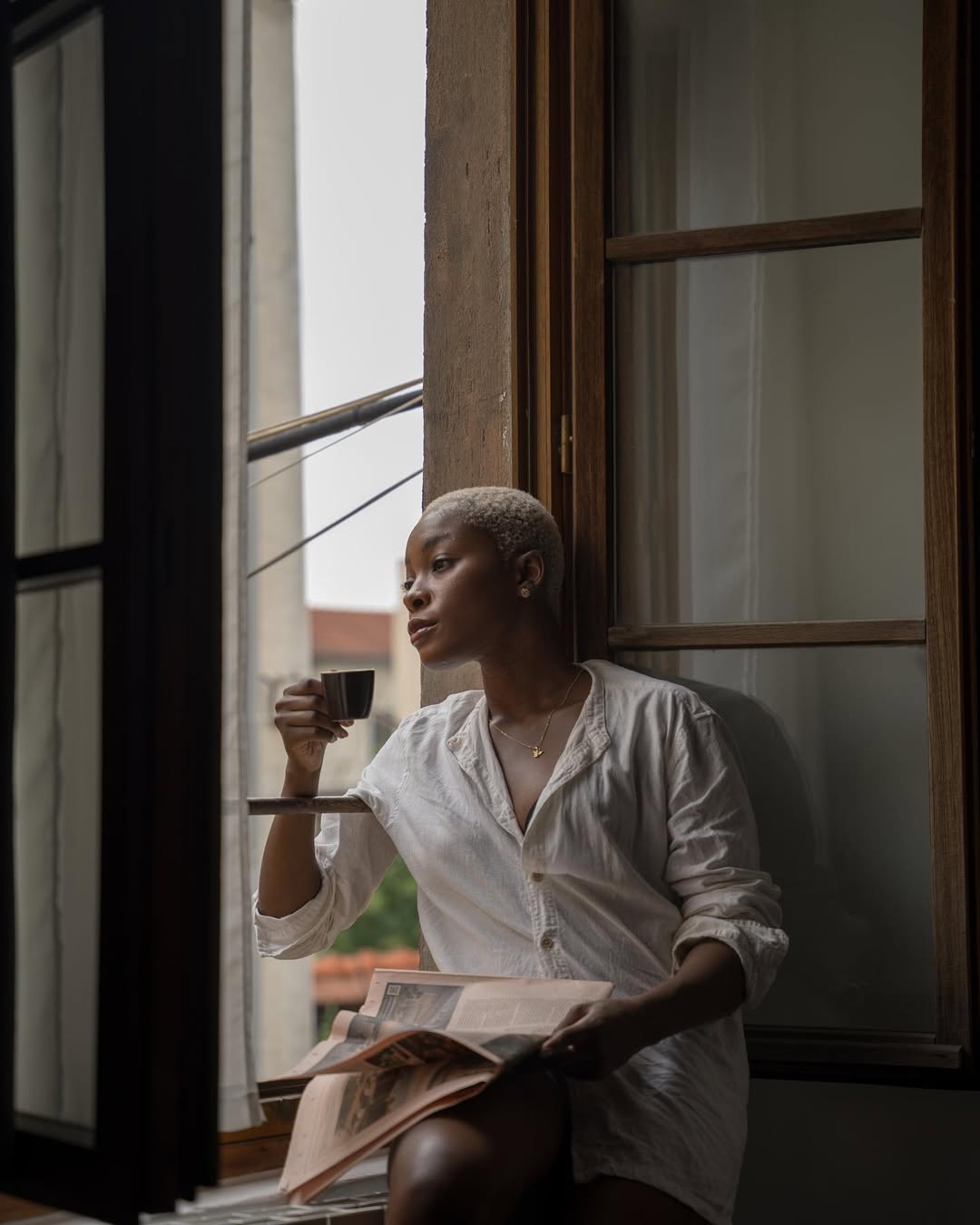 Oversized White Button-Down