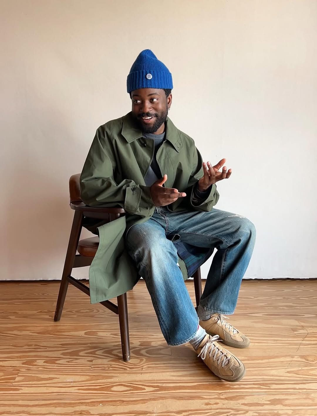 Olive Workwear Jacket & Denim