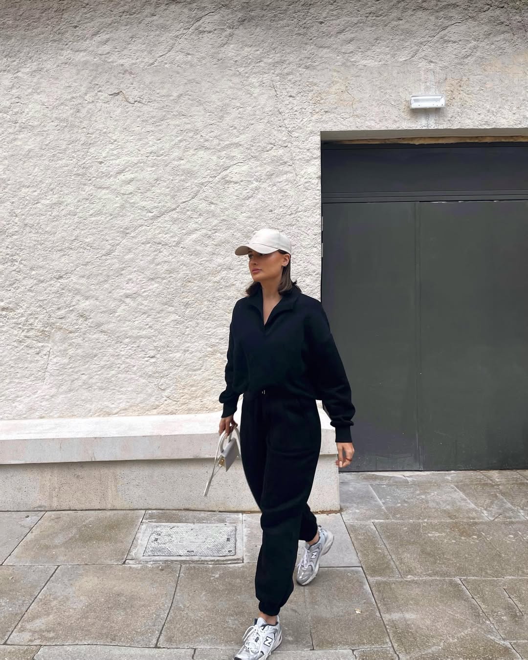 Black Zip-Up Sweatsuit