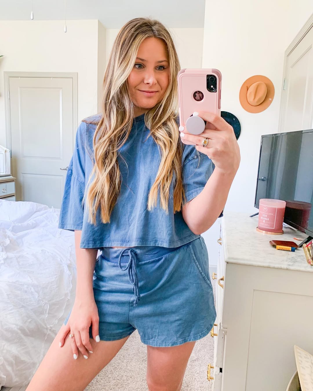 Linen Crop Top & Shorts Co-ord