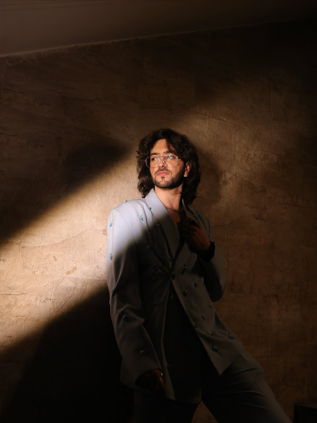 Charcoal Double-Breasted Blazer