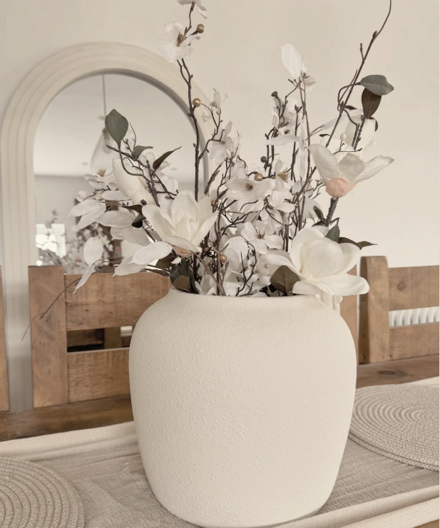 White Vase with Dried Branches