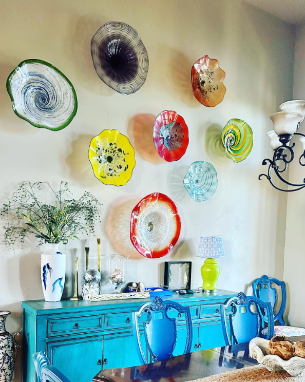 Vibrant Art Glass Wall Display
