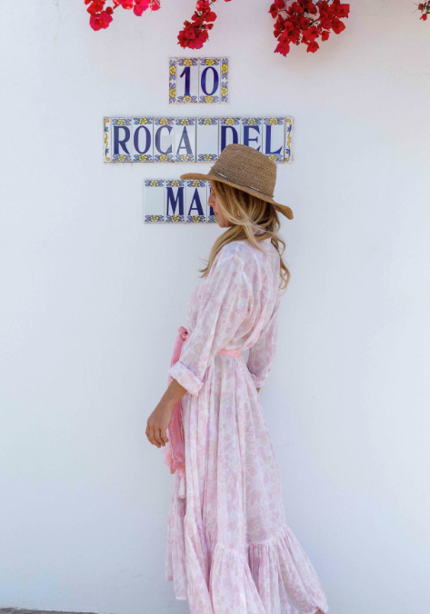 Pink Floral Maxi Dress