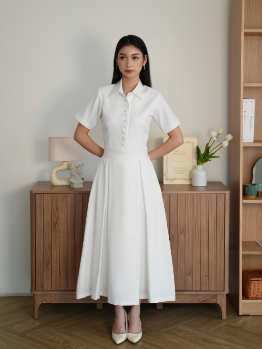 Classic White Shirt Dress