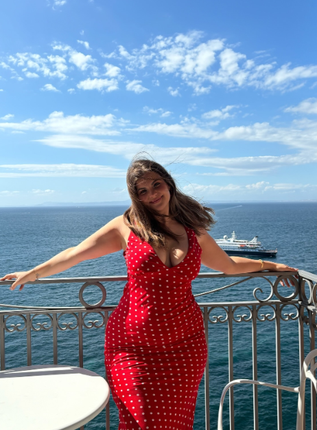 Red Polka Dot Midi Dress