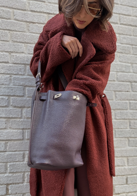 Burgundy Bucket Bag