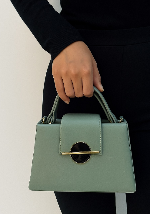 Sage Green Top Handle Bag