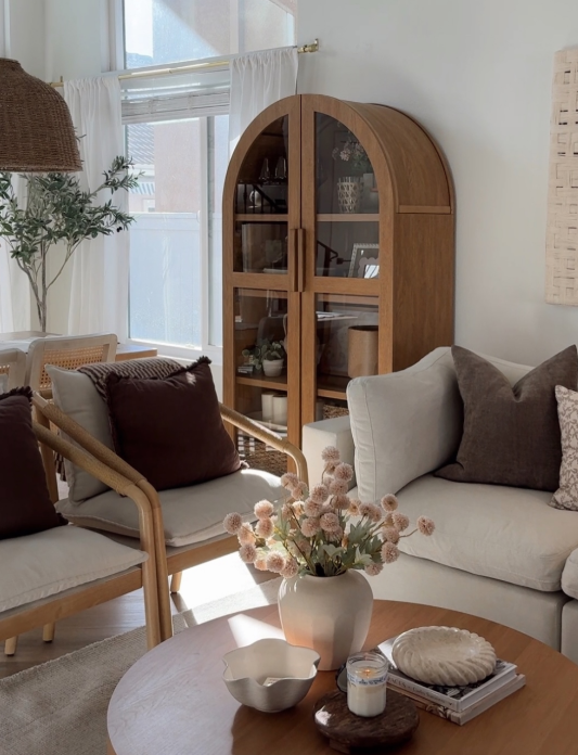 Warm Scandinavian with Arched Cabinet