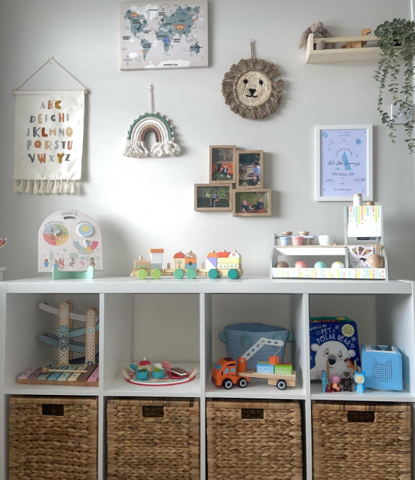 Soft Pastel Organized Display