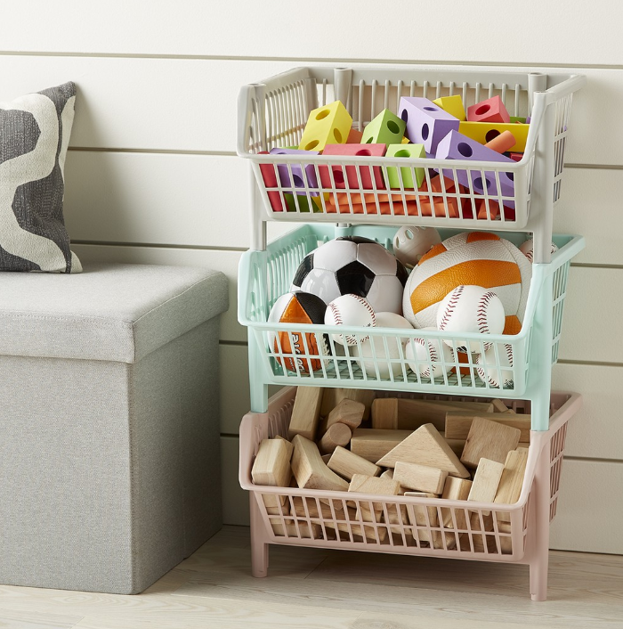 Colorful Stacked Basket System