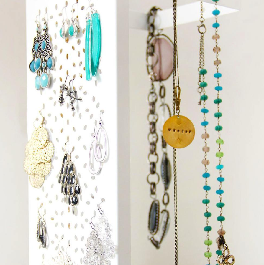 Pegboard Jewelry Wall Display