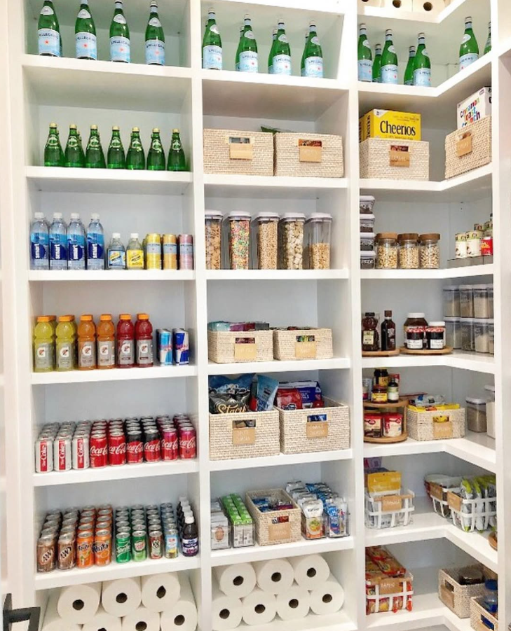 Beverage-Focused Corner Pantry