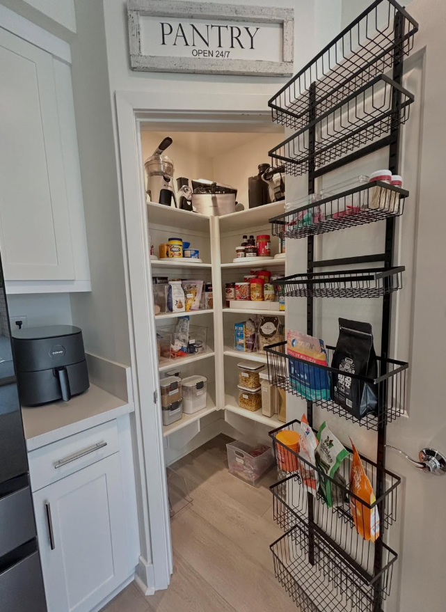 Farmhouse Pantry with Door Storage