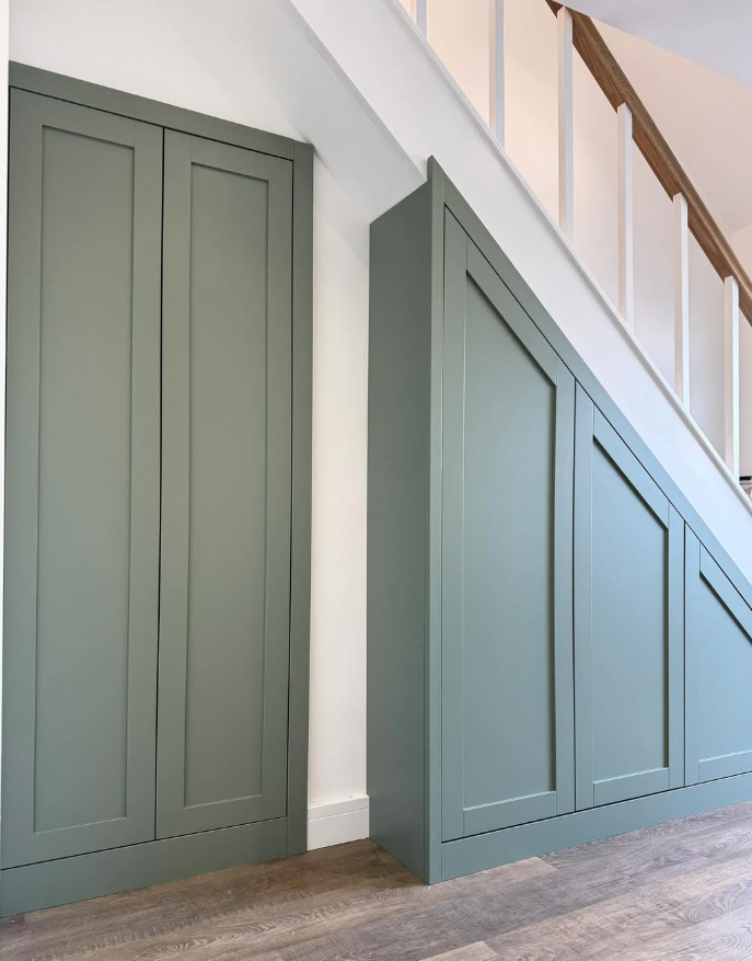 Seafoam Green Shaker-Style Cabinets