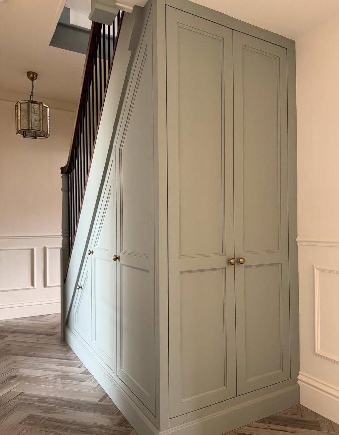 Classic Sage Green Floor-to-Ceiling Storage