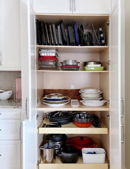 Tall Cabinet with Pull-Out Shelves