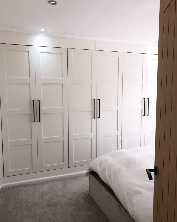 Clean White Triple Wardrobe System
