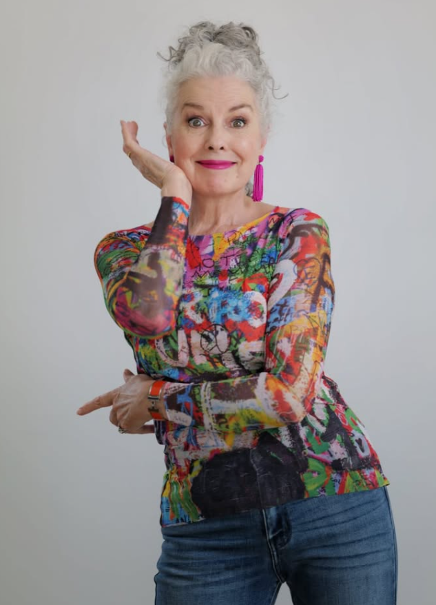 Bold and Playful in Colorful Abstract Print