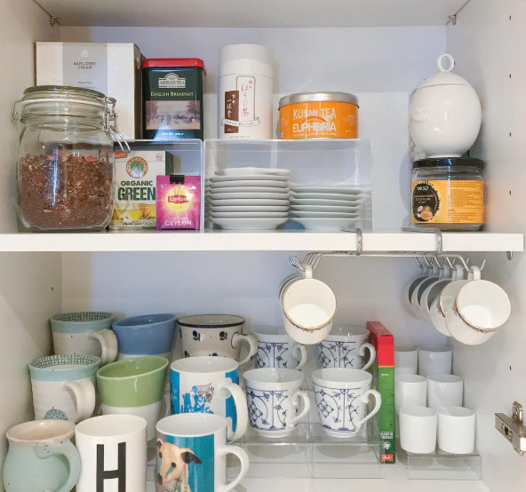 Tea and Coffee Station with Clear Containers