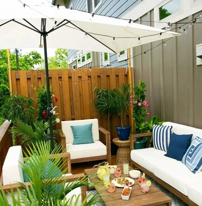 Tropical Wooden Deck Retreat