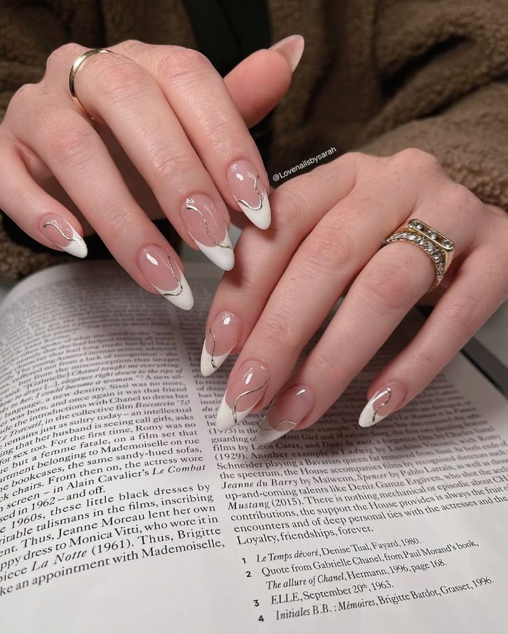 Minimalist French Chrome Tips