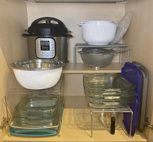 Stackable Shelf Risers for Appliances