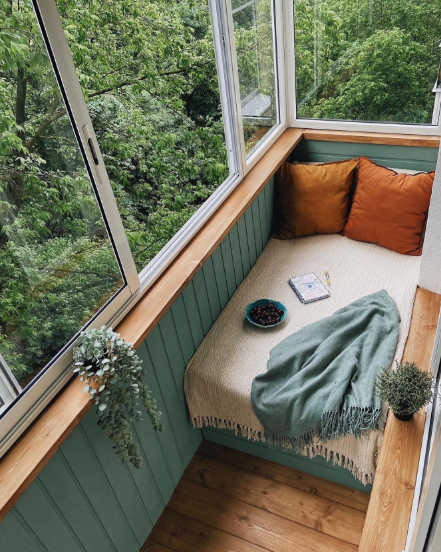 Sage Green Window Seat