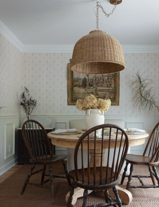 Woven Basket Light Fixture