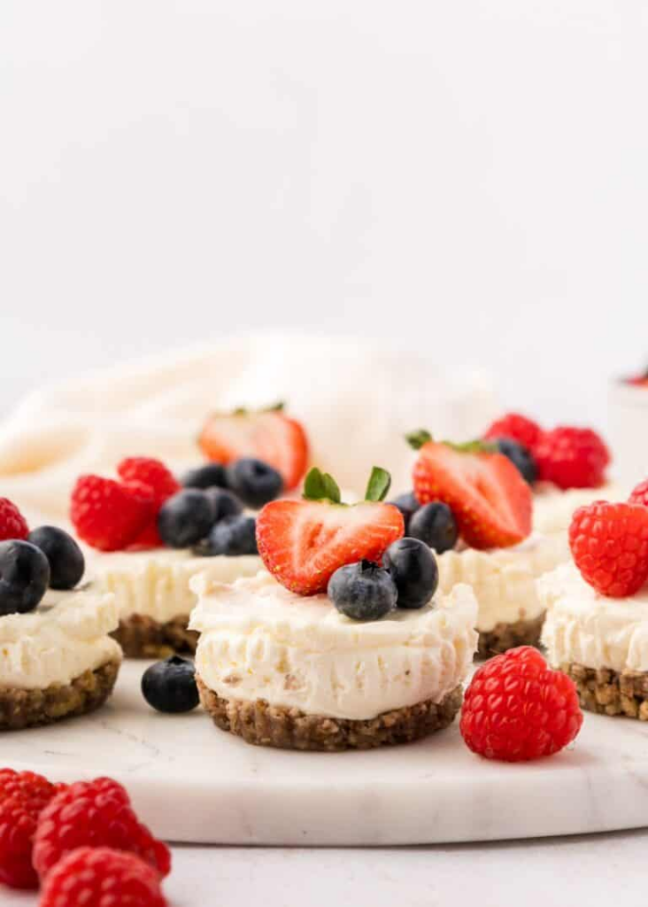No Bake Mini Cheesecake Bites