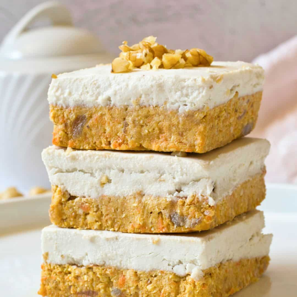 No Bake Vegan Carrot Cake Bars