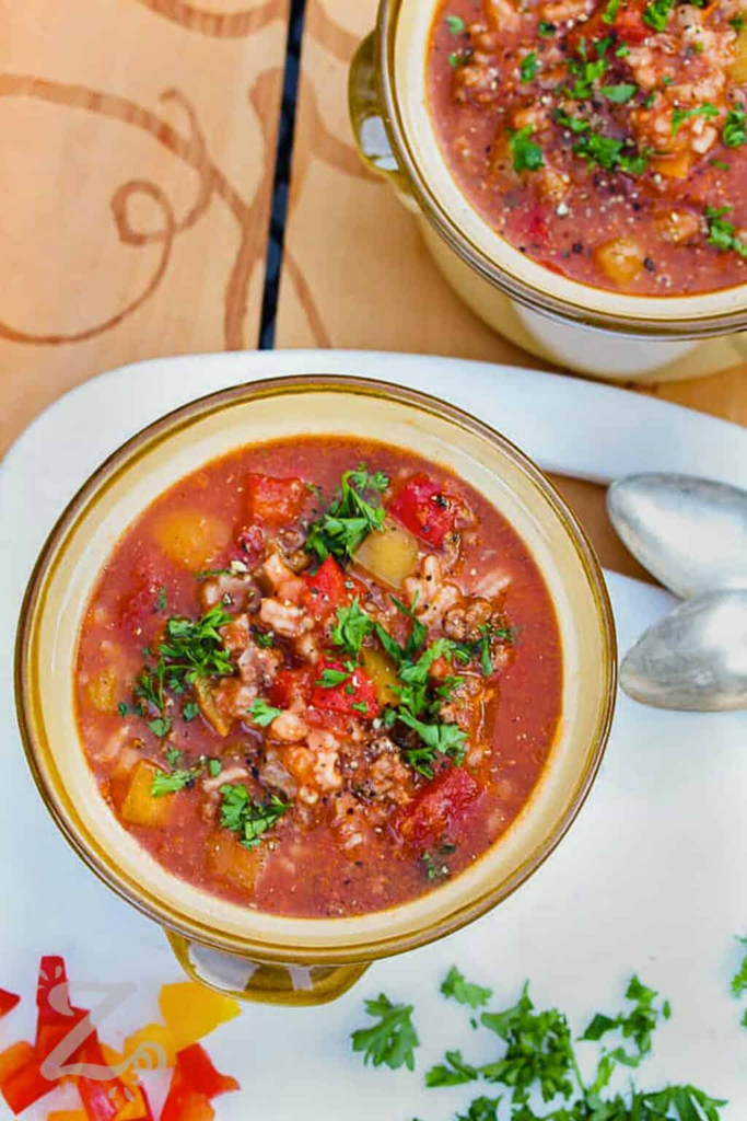 Instant Pot Stuffed Pepper Soup