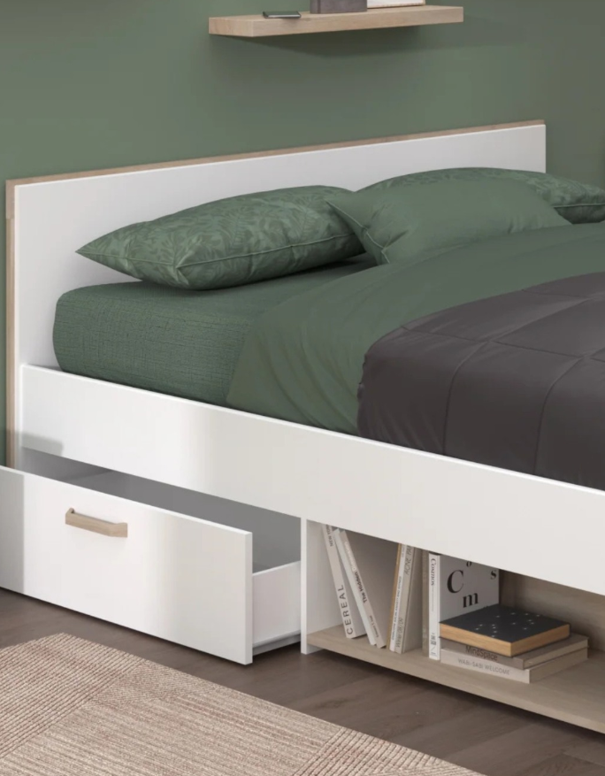 Under-Bed Drawer with Open Bookshelf