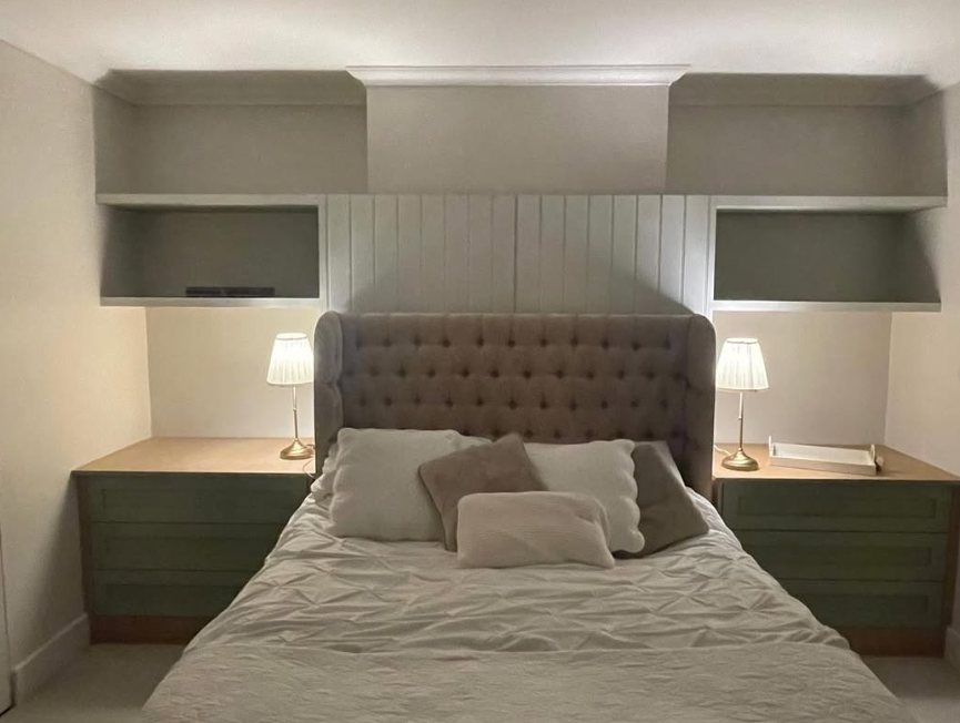 Flanking Wall-Mounted Overhead Cabinets