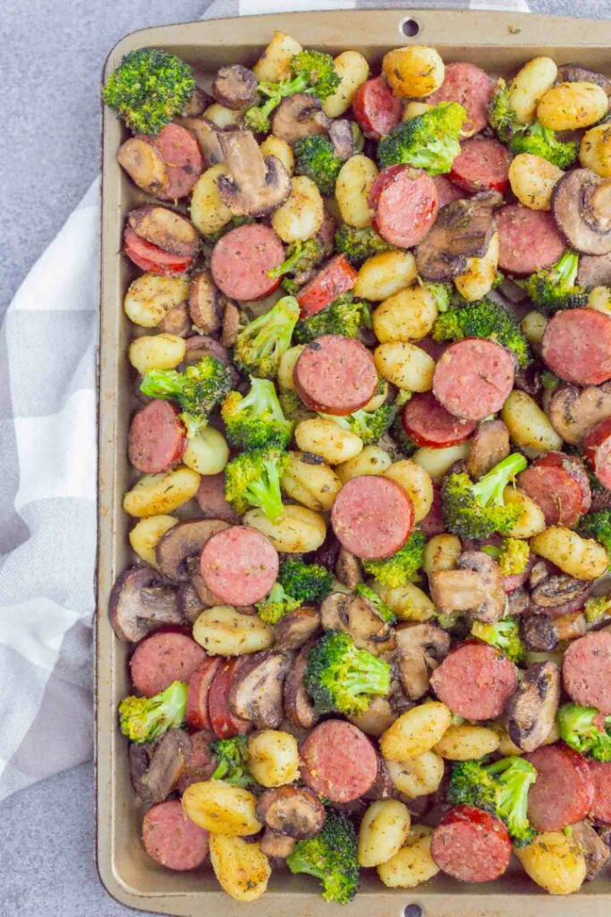 Sheet Pan Sausage and Gnocchi