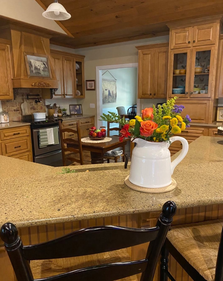 Honey Wood Kitchen with Open Layout