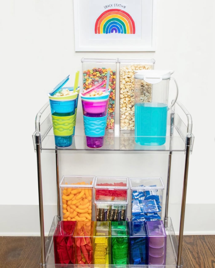 Kids' Rainbow Snack Station Cart