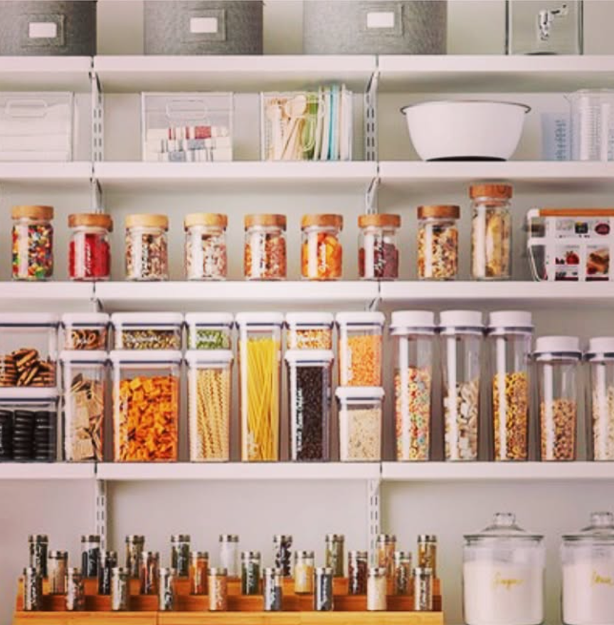 Matching Airtight Container Pantry Wall
