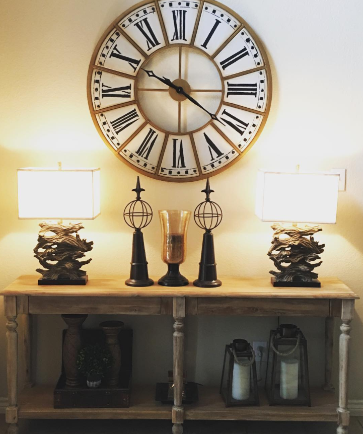 Symmetrical Traditional with Oversized Clock
