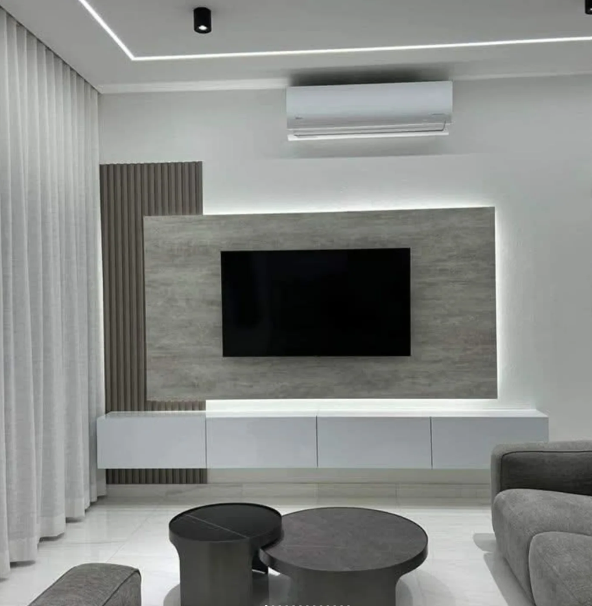 Minimalist Backlit Feature Wall