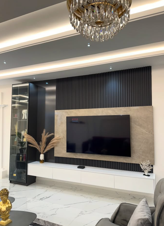 Luxurious Marble and Glass Display